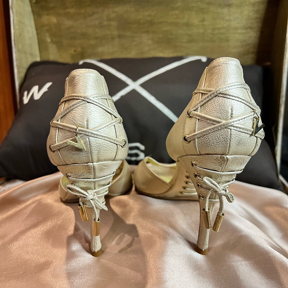 Versace tie heels - Picture 3 of 11